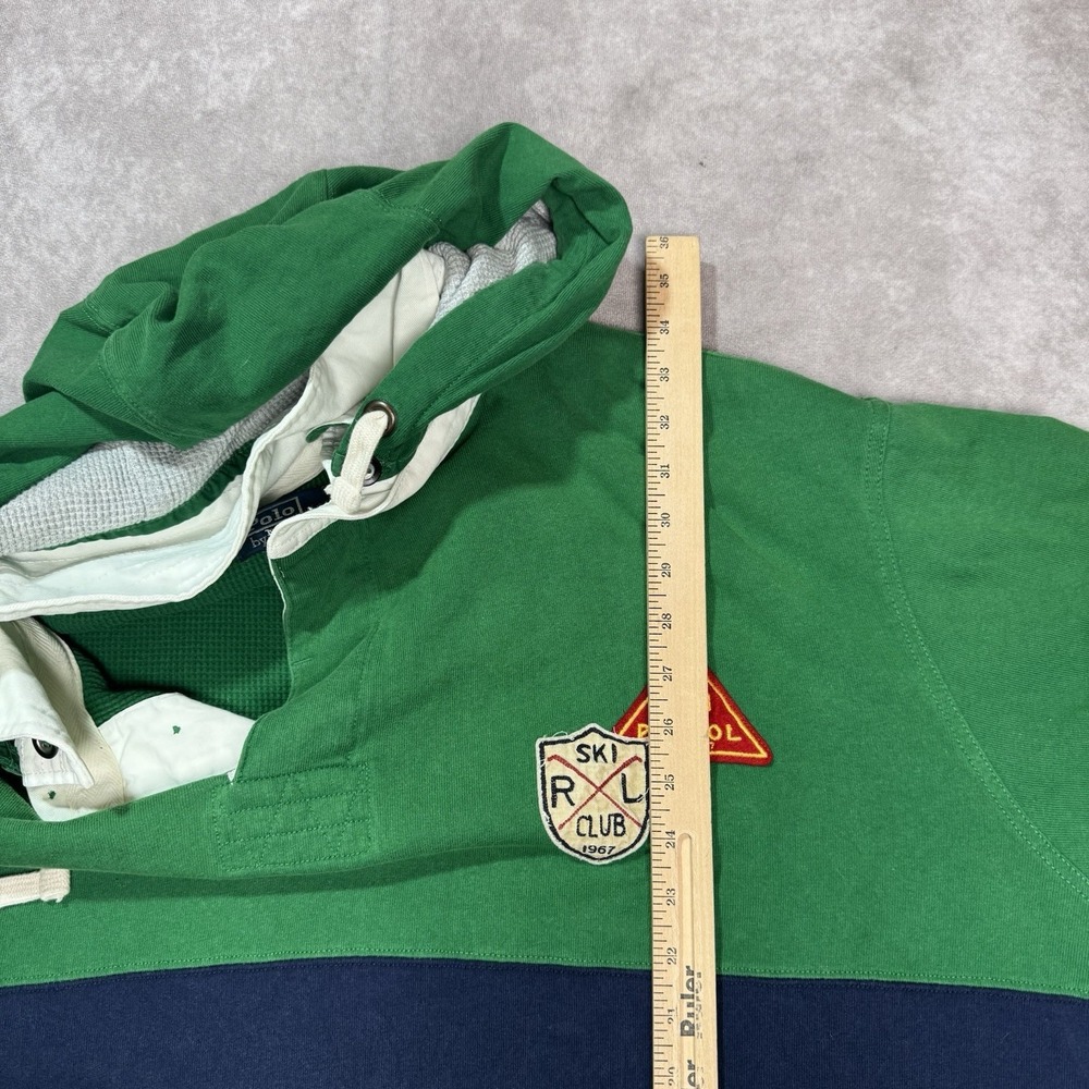 Rare VTG 90s Polo Ralph Lauren Ski Patrol Thermal Lined Rugby Heavy Polo 6XB Big - Picture 8 of 9